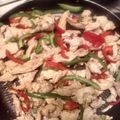 El cooksnap de Mickey Mausse cuando hizo Fajitas de pollo al pimiento.