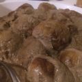 El cooksnap de Irati Mendiolagaray cuando hizo Albóndigas vegetarianas de berenjena con salsa de champiñones.
