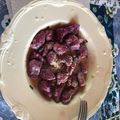 El cooksnap de Eugenia Silva Garreton cuando hizo Ñoquis de remolacha con salsa blanca 💝.