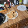 Roofer's cooksnap of when they made Mayonnaise biscuits.