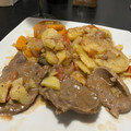 El cooksnap de Agustina Rodriguez cuando hizo Carne a la cacerola c/ papa y zapallo.