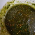 El cooksnap de Bibi García cuando hizo Pesto de pistaches.