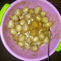 Cooksnap dari Dinie untuk resep Cilok bumbu kacang isi sosis dan telur puyuh
