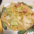 neneko's cooksnap of when they made ☆きゃべつとウインナーのパスタ☆.