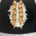 El cooksnap de Alicita cuando hizo Brochetas de pollo aromatizadas.