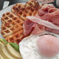 El cooksnap de Veronica Navarro cuando hizo Waffles de queso.