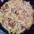 El cooksnap de Zay Camus cuando hizo Fusilli con crema de chipotle.