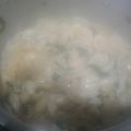 El cooksnap de Fernanda Luque cuando hizo Macarrones con espinacas y zuquini.