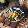 Cooksnap Salina Jalaludin semasa beliau membuat Pucuk Paku Tumis Cendawan Tiram.