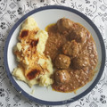 El cooksnap de Isabel cuando hizo Albóndigas de cerdo al curry #Familiar.