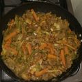 El cooksnap de Eleana Giler cuando hizo Col (repollo)salteada con carne.