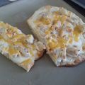 MissCC27's cooksnap of when they made Chicken Alfredo flat bread.