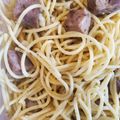 Cooksnap dari Rahma untuk resep Spaghetti aglio e olio with saikoro wagyu, rumahan rasa resto