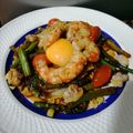 El cooksnap de Encar cuando hizo Ensalada templada de espárragos verdes y "fondo de nevera" 🔥🔥.