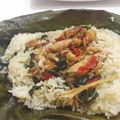 Cooksnap dari LiyaniFY untuk resep Nasi Bakar Isi Ayam Daun Singkong~