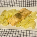 El cooksnap de Esperanza cuando hizo Salmón con patatas y eneldo en Lékué.