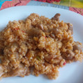 El cooksnap de Charo Peña Ursua cuando hizo Arroz con pollo al curry (en olla GM).