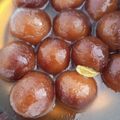 Sadaf Shoaib Vohra's cooksnap of when they made Gulab Jamun with Milk Powder.