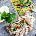 Mamta Malhotra का कुकस्नैप जब उन्होंने फलारी कड़ी पकोड़ा विथ सामा चावल(falahari kadhi pakoda with sama chawal recipe in Hindi) बनाया था।