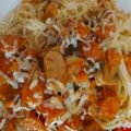 Cooksnap από Giorgos Martzaklis στη συνταγή Μακαρονάδα με Σάλτσα με μανιτάρια καρότα & (λουκάνικα κοκτέιλ)