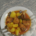 El cooksnap de Eva Lara cuando hizo Patatas con costillas adobadas y setas de cardo.