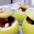 El cooksnap de Raquel Funes cuando hizo Manzanas asada al horno con granola, miel y licor de café😋.