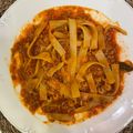 El cooksnap de poramoralhambre cuando hizo Spaghetti estilo bolognesa.