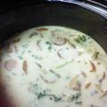 Mrs. Horton's cooksnap of when they made Potato, Sausage, Kale Soup.