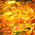 El cooksnap de Elena Mora Golderos cuando hizo Espaguetis de Calabacín con Tomate.