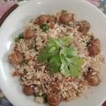 Dolly Tolani का कुकस्नैप जब उन्होंने सोया चंक्स पुलाव (soya chunks pulao recipe in Hindi) बनाया था।