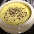 El cooksnap de Maribel cuando hizo Crema fría de puerros con puntas de triguero ahumadas y variado de semillas.