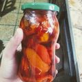 El cooksnap de Rosana Carabana cuando hizo Morrones en conserva condimentada.