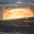 El cooksnap de Luciana Milazzo cuando hizo Budín con corazón de dulce de leche.
