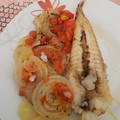 El cooksnap de Pepe Ruiz Serneguet cuando hizo Colas de rape con verduras al horno.