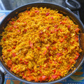 El cooksnap de mjmonseco cuando hizo Arroz con bacalao.
