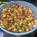 El cooksnap de Jesus Zago cuando hizo Calabacitas con longaniza.