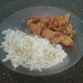 El cooksnap de Alejandra Medina cuando hizo Pechuga de pollo a la naranja con salsa de soja y arroz al curry.