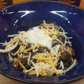 El cooksnap de Mo Trevino cuando hizo Migas con frijol y queso.