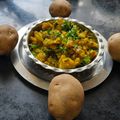 Varsha Narayankar's cooksnap of when they made Batata Suki Bhaji, Potato Maharastrian Style Bhaji.
