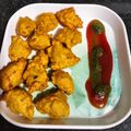 Falguni Shah's cooksnap of when they made લેફટ ઓવર ખીચડી ના ભજીયા (left over khichdi na bhajiya recipe in Gujarati).