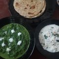 Nilam Piyush Hariyani's cooksnap of when they made કાજુ પનીર મસાલા અને પરોઠા.