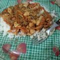 El cooksnap de Manuela Betbeder cuando hizo Pollo salteado en colchón de arroz.
