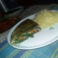 El cooksnap de Marciia 👄🍮🍝🍜🍎🍊 cuando hizo Tortilla de espinaca y zanahoria rellena con atún.