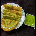 Priya Mulchandani का कुकस्नैप जब उन्होंने मूंग दाल पनीर स्टफ चीला (moong dal stuffed chilla recipe in Hindi) बनाया था।