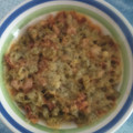 El cooksnap de Andrea Bernal cuando hizo Judías verdes salteadas con pavo y queso.