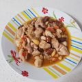 El cooksnap de Fanny Quiñonez cuando hizo Pollo con almendra a estilo chino.