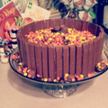 angela.walston's cooksnap of when they made Oreo kit Kat chocolate cake.