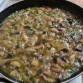 El cooksnap de Benalmádena cuando hizo Champiñones salteados con jamón. muy fácil.