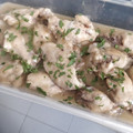 El cooksnap de Carolina cuando hizo 149. Alitas de pollo al ajillo.