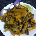 স্বর্নাক্ষী চ্যাটার্জি 's cooksnap of when they made মশালা ভিন্ডি (Mashla vindi recipe in Bengali).